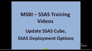 MSBI - SSAS - Update SSAS Cube, SSAS Deployment Options