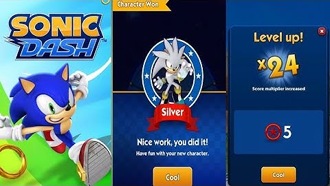 sonic dash game New character unlock is silver level up 2021