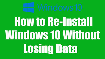 How to Reinstall windows 10 without losing data | windows 10