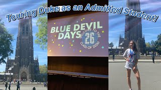 Touring Duke as an Admitted Student! | Duke Blue Devil Days VLOG