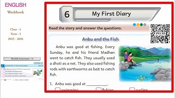 EE 4th standard English term 1 work book answers unit 6 My first diary 