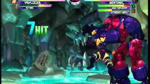 MvC2: Psylocke Infinite on Sentinel (in matches)
