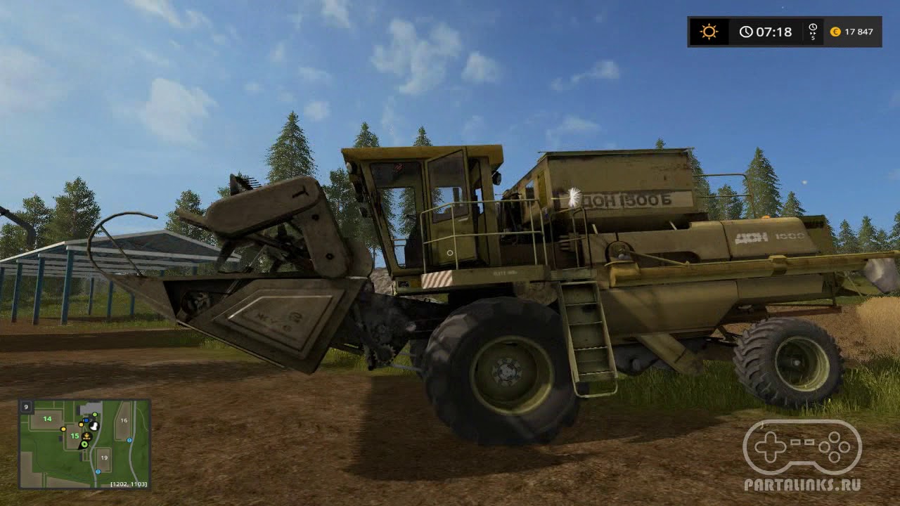 Скачать бесплатно мод комбайна Дон 1500 LS Farming Simulator 17