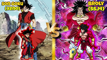 Jump Force MUGEN - Son Goku (Xeno) vs Broly (SSJ4)