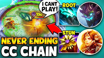 This 2v2 comp should be banned by Riot... (100 Second CC Chain)