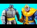 Thanos Family Battles Imaginext Justice League !  Robot Batman ! Superhero Toys
