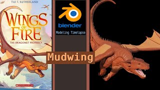 Wings of Fire Mudwing 3D Model | Blender 3D Creation Timelapse
