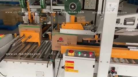 Automatic H type box edge sealing machine carton tape corner sealing line