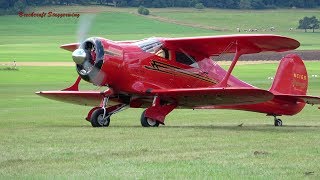 Beechcraft Staggerwing ~ lovely radial engine sound