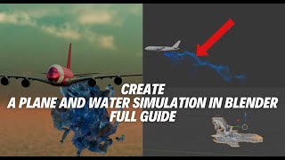 How to Create a Plane and Water Simulation in Blender | Full Guide #airbus #animation #tutorial
