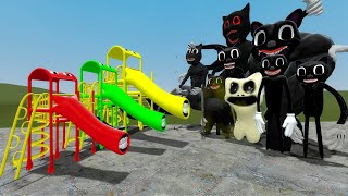 THE EXTRA SLIDE COLOR VS ALL CARTOON CATS In Garry's Mod!