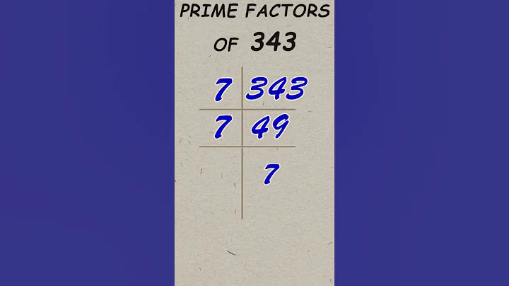 Prime factor of 343 / Prime factorisation / #publicmaths #shorts #primefactor