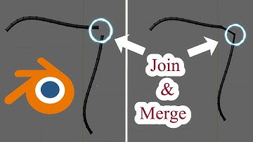 Join  and Merge two lines in Blender  ( attach and connect lines ) Blender Tutorial