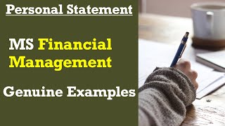 Motivation Letter MS Financial Management | Example of Motivation Letters | Personal Statement