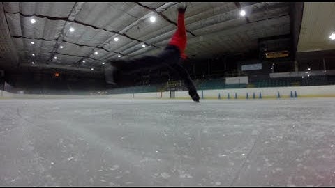 SLOW MOTION DOUBLE LUTZ | FIGURE SKATING | GOPRO