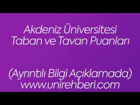 Akdeniz Üniversitesi Taban ve Tavan Puanları 2018