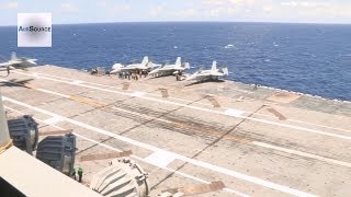 F-18 Touch and Goes - Aircraft Carrier USS Harry S. Truman Flight Operations