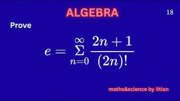 ALGEBRA : ∑(2n+1)/(2n)! = e The MIND-BLOWING Proof | JEE Maths Olympiad