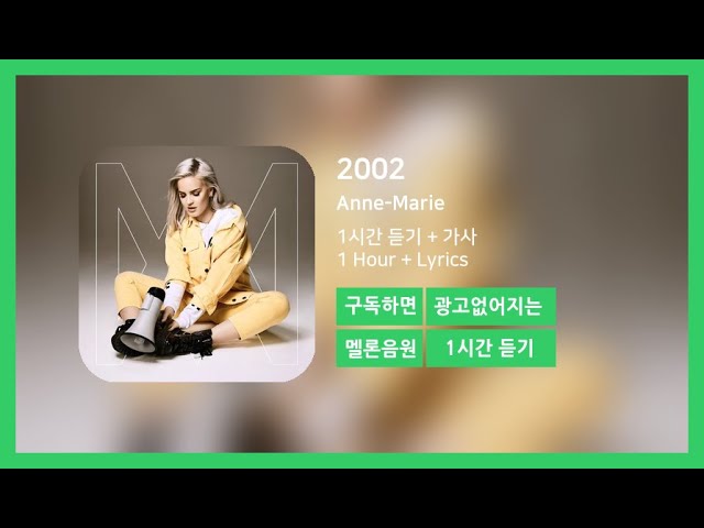 [한시간듣기] 2002 - Anne-Marie | 1시간 연속 듣기