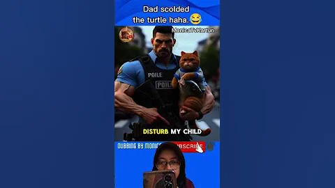 The turtle bullies and dad scolds him 🤣#funny #catlover #turtle #cat #cats #fyp #shorts