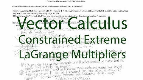 Vector Calculus Ch4: Constrained Extrema & LaGrange Multipliers