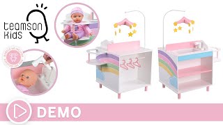 ¡Qué completo! Cambiador de madera Teamson | COLORBABY