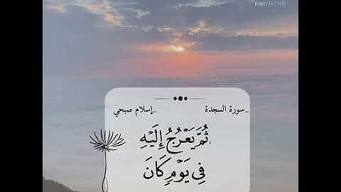 يُدَبِّرُ الْأَمْرَ مِنَ السَّمَاءِ إِلَى الْأَرْضِ | من سورة السجدة | إسلام صبحي | طمأنينة لروحك ❤🌫