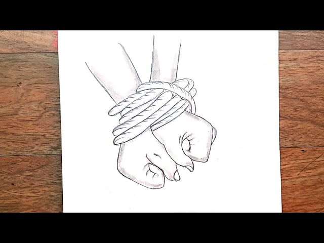 How To Draw Hands Tied