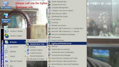 How to  vpn configuration in windows 2003 server.avi