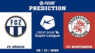 [4K] FC Zürich vs FC Winterhur - Prediction - 2024-25 CSSL - EA FC 25