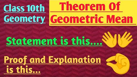 Geometric Mean Theorem | Class 10 | Geometry @EasyMaths9-6