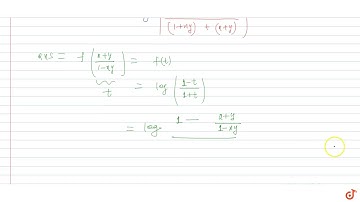 If `f(x)=log((1-x)/(1+x)),` show that, `f(x)+f(y)=f((x+y)/(1-x y))`