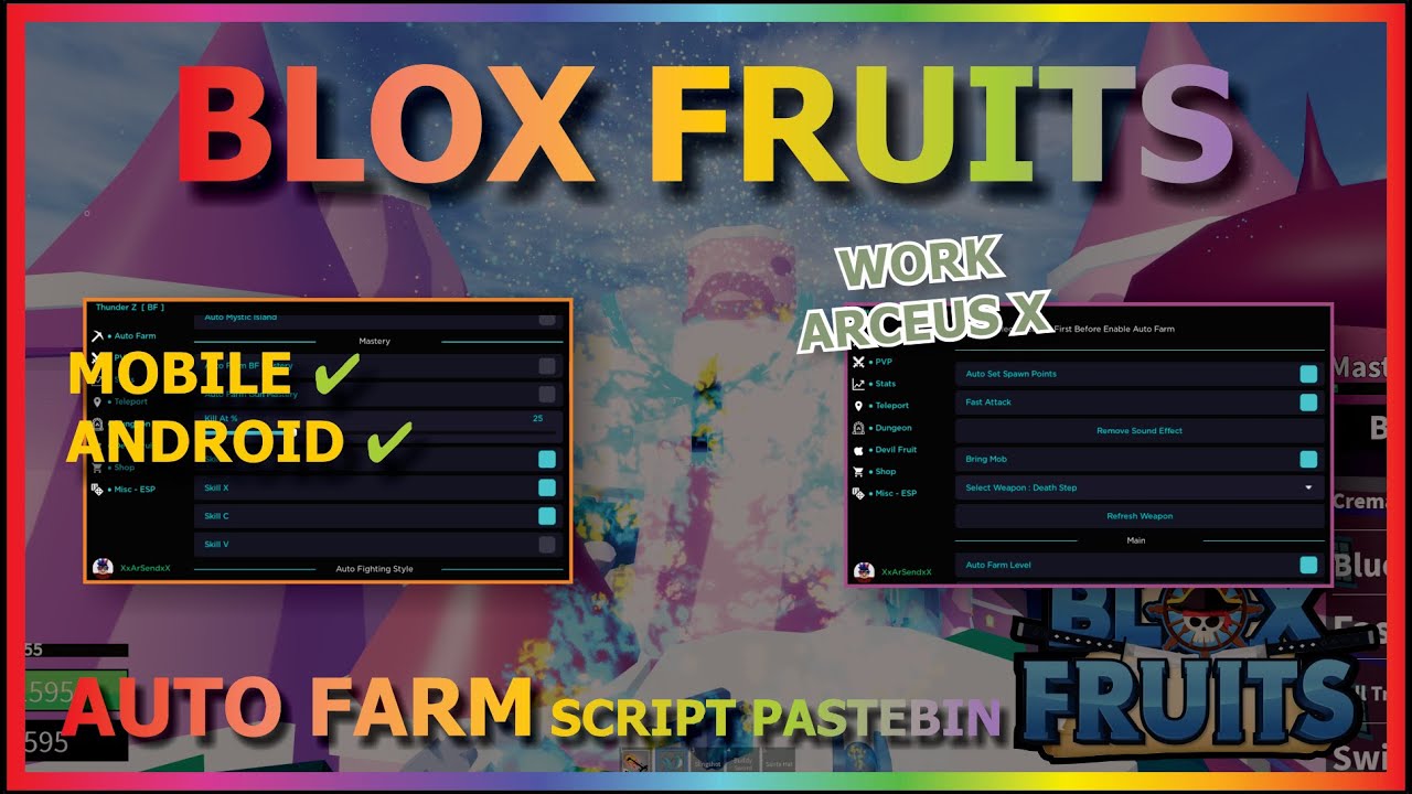 Best Blox Fruit Auto farm Script 😱  Arceus X 3.0 And Fluxus Delta (Mobile  Support ✓) 