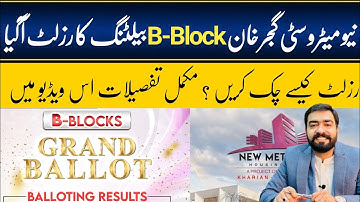 New Metro City Gujjar Khan B-Block Balloting Results Are Now Available || How to Check Results?