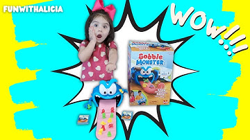 Gobble Monster! Fun Board game for kids! Fun with Alicia!