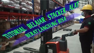 tutorial belajar alat berat stacker  Langsung bisa (part 1)