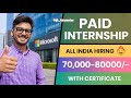 Microsoft Paid Internship 2025🔥 | 70,000/- Stipend | All India Hiring | Free Certificate#microsoft