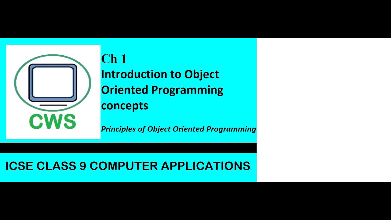 ch1 Introduction to Object Oriented Programming Concepts - Object ...