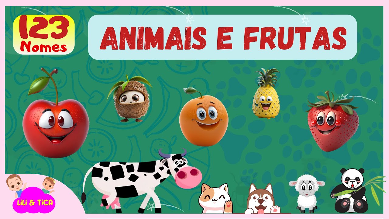Nomes de Animais e Frutas 🐼🐹🍓🍇 Vídeo Infantil / Vídeo Educacional - YouTube