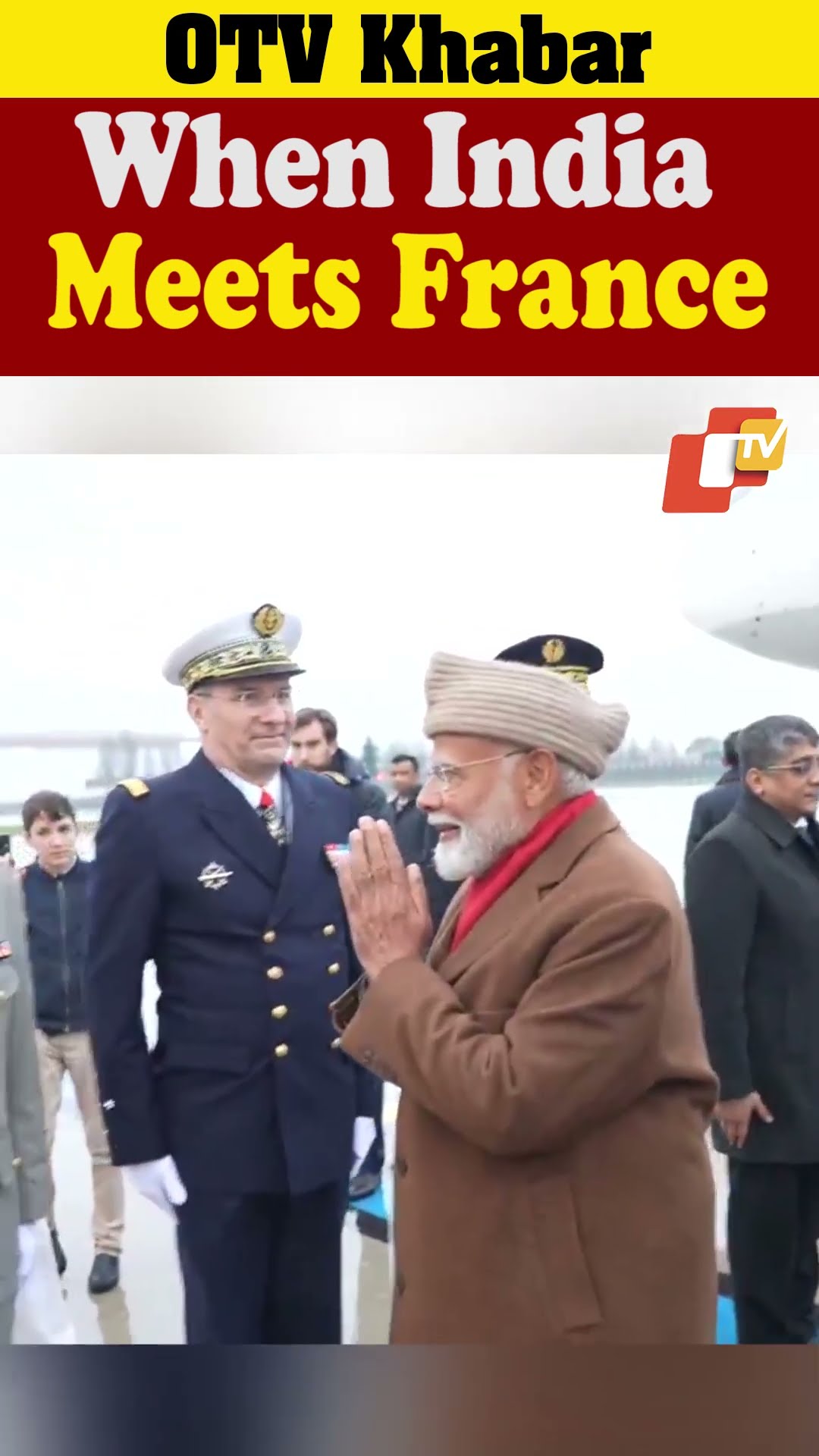 when india meets France .  #OTV #OdishaTV #France #PMModi