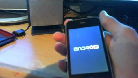 First time Android boot on Iphone 3G, Link how to install in description (: