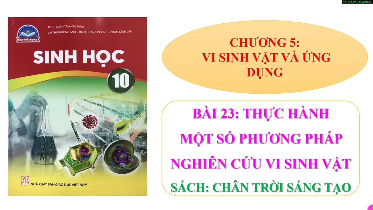 Sinh Học 10 Bài 23 Thực hành: Một số phương pháp nghiên cứu vi sinh vật