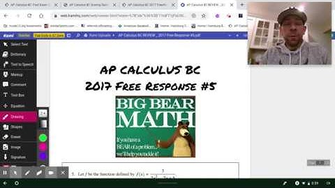 AP Calculus BC REVIEW ~ 2017 Free Response #5