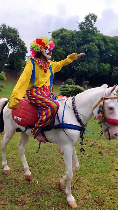 Badut naik kuda lagu satu-satu aku sayang ibu #badut #kuda #horse