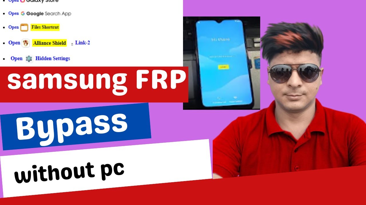 how to bypass frp lock on samsung without pc YouTube