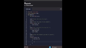 linear search code by c++ #linearsearch #shortsfeed