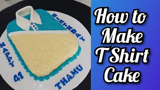 Simple Butter Cream Shirt Cake Tutorial | Mahee Cakes Special Shirt Cake. #1 Resimi