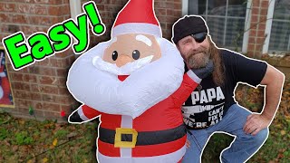 How To Setup Inflatable Lawn Decorations For Holidays Christmashalloween