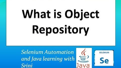 #ObjectRepository#Selenium#SeleniumWebDriver#Framework Object Repository in Selenium WebDriver