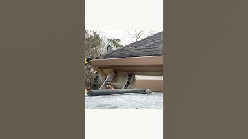 Installing gutter guards on a bay window